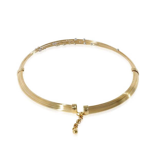 Roberto Coin Vintage 10 Strand Choker Necklace in 18k White Gold/Yellow Gold - Picture 3 of 4